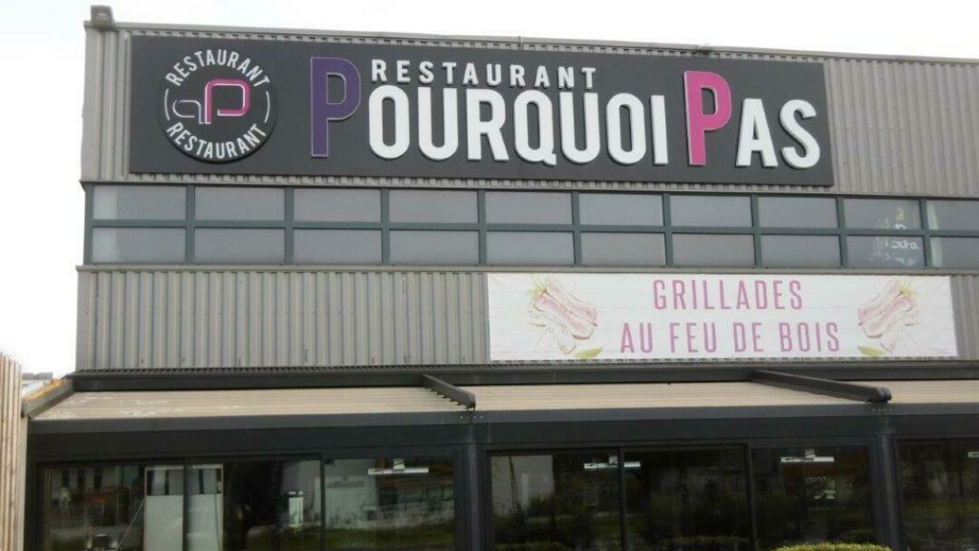 Enseigne pour le restaurant Le Pourquoi Pas